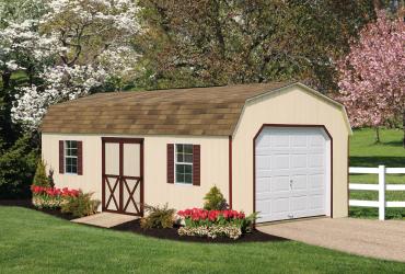 Standard Dutch Barn Garage with T1-11 Siding