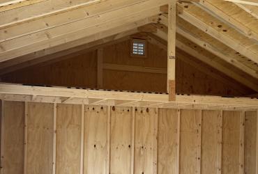 Photo of upper interior loft.