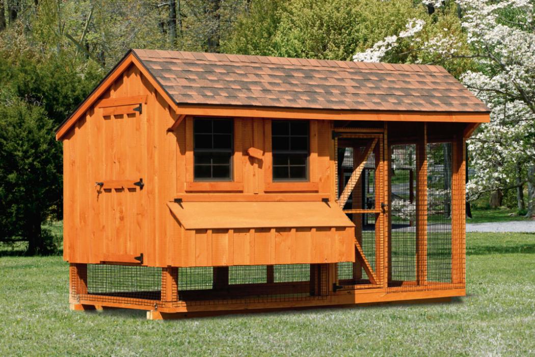 6'x12' Combo Chicken Coop and Run (Q612C) | Lancaster County Barns