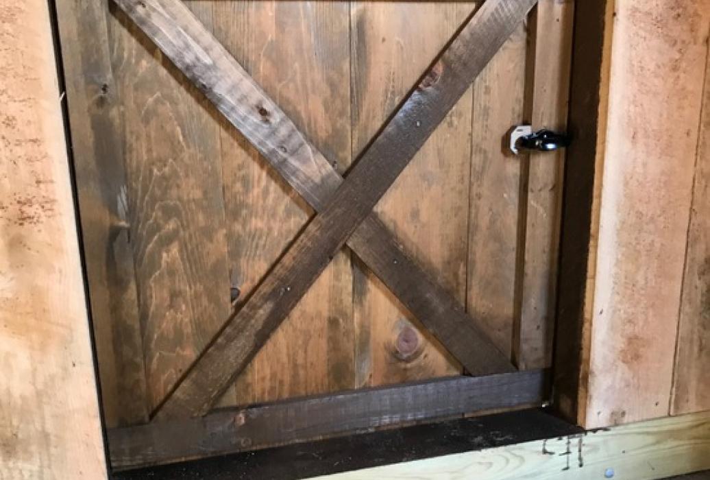 goat barn door interior side interior side of a goat barn door