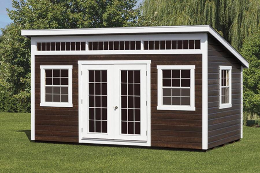 Backyard Studio Shed with Transom Dormer