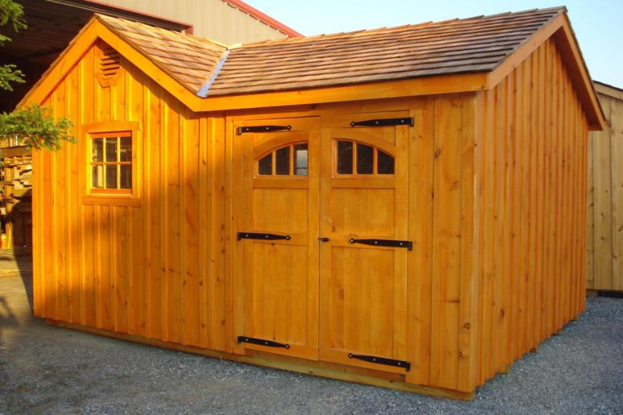 Board and Batten Cedar woodshop shed